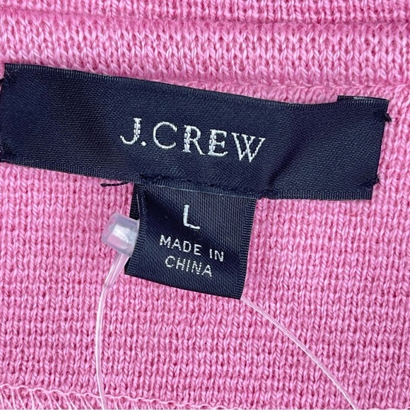 J. Crew Womens size Large Sophie Open Sweater Cardigan Bohemian Rose pink NWT - Picture 9 of 10